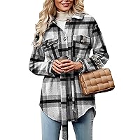 PRETTYGARDEN Women's Fall Fashion Winter Trench Coats Lapel Button Down Peacoat Belted Outerwear Casual Jackets