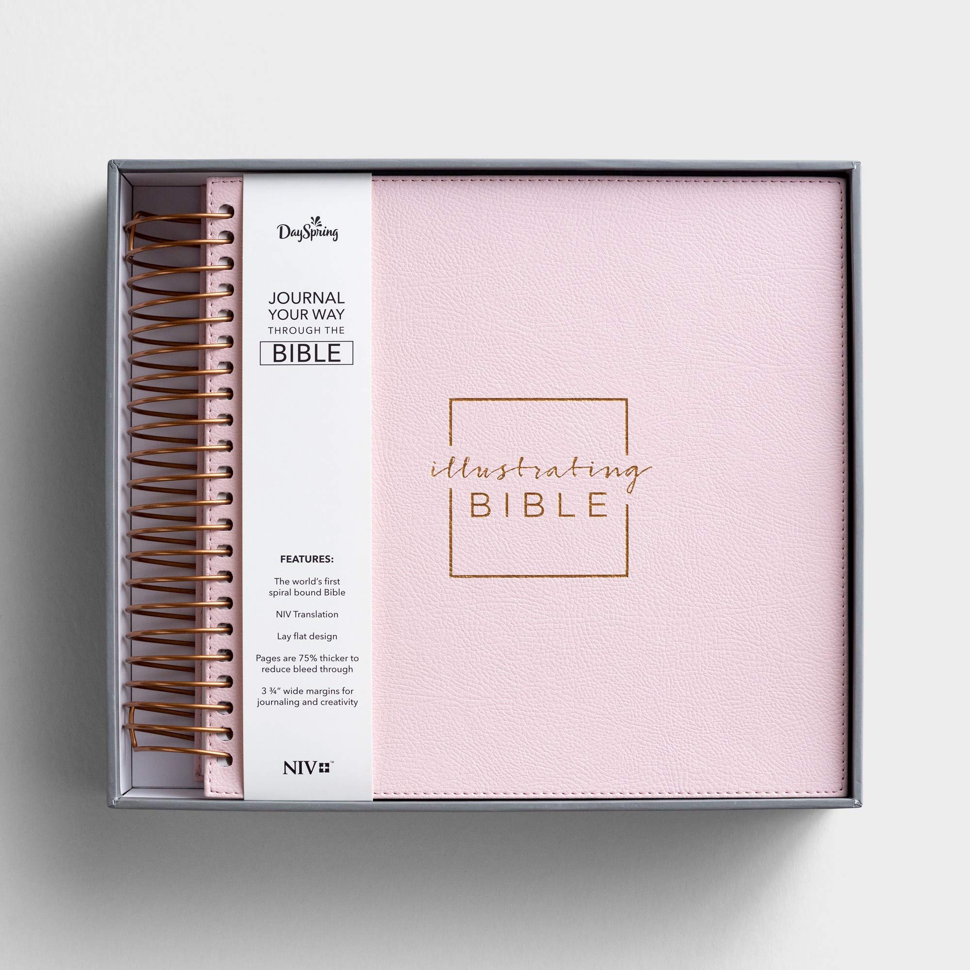 Illustrating Bible NIV Pink (Spriral Bound Journaling Bible)