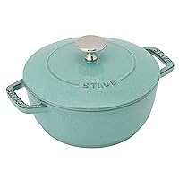 Staub Wa-NABE 40508-416 Wanabe Sage Green, S, 6.3 inches (16 cm), Double Handed, Cast Iron, Enameled Pot, Rice Cooking, 1 Gou, Induction Compatible, [Japanese Seller with Serial Number]