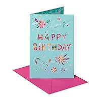 American Greetings Birthday Card for Her (Floral Happy Birthday)
