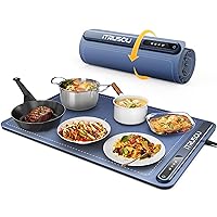 Electric Warming Tray - Full Surface Heating,Rollable & Portable,Premium Silicone Nano-Material,3 Temperature Settings,Auto Shut-Off -Versatile Food Warmer for Gatherings,Parties,Everyday Use