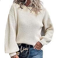 Womens Fall Sweaters Shacket Jacket Women Round Neck Batwing Long Sleeve Pullover Sweater Tops Solid Knitted Jumper Tops