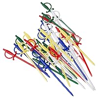 Chef Craft Select Plastic Cocktail Sword Spears, 3 inches in Length 30 Piece Set, Assorted