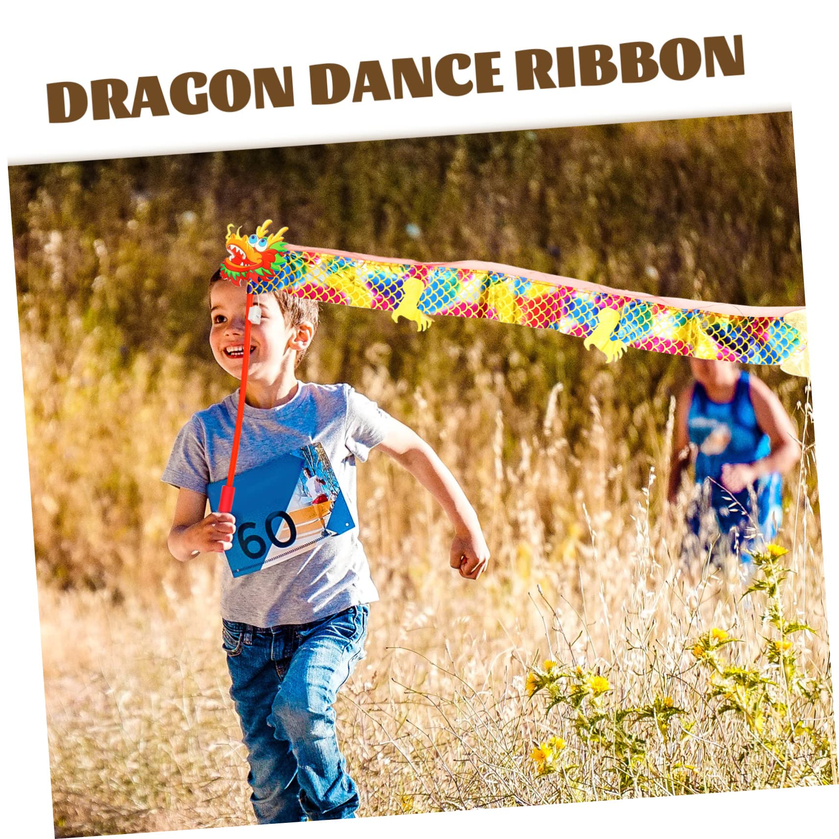 8 Sets Glowing Dragon Ribbon Kid Outside Play Set Chinese Decor Artistic Dancing Ribbons Kids Dance Streamer Dancer Ribbons Interesting Dance Ribbon Festivals Dance Streamer Pp