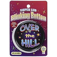Beistle Over The Hill Plastic Light-Up Blinking Button, Multicolored, 2