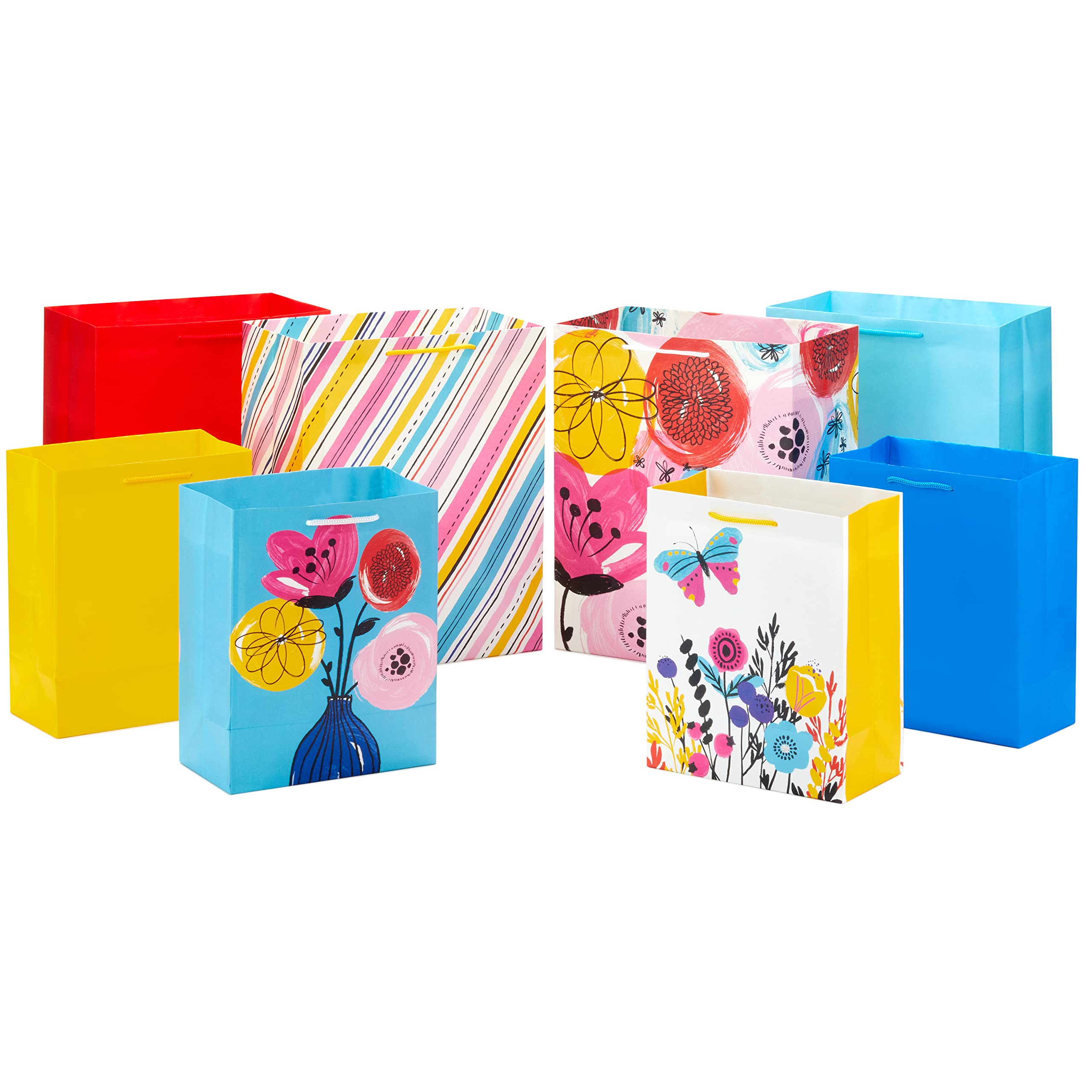 Hallmark Assorted All-Occasion Gift Bags (8 Bags: 4 Medium 9