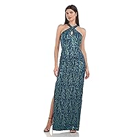 JS Collections Women's Rebecca Keyhole Column Gown