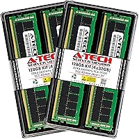 A-Tech 128GB Kit (4x32GB) DDR4 2400MHz PC4-19200 ECC RDIMM 2Rx4 1.2V Dual Rank ECC Registered DIMM 288-Pin Server & Workstation RAM Memory Upgrade Modules (A-Tech Enterprise Series)