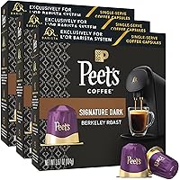 L'OR Barista Coffee Pods, Peet's Coffee Berkeley Dark Roast - 30 Single-Serve Capsules, Exclusively Compatible with L'OR BARISTA System, Brews 5 oz, 8 oz, 12 oz, 10 count (Pack of 3)