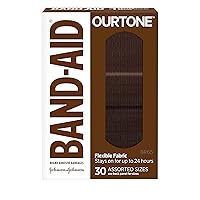 Brand Ourtone Flexible Fabric Adhesive Bandages Flexible Protection Care of Minor Cuts Scrapes QuiltAid Pad for Painful Wounds Assorted Sizes, Br65, 30 Count