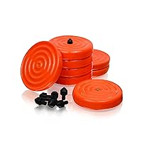 Slipstick CB700 Universal Bench Grippers with Non Slip Grip Surface for Woodworking, Painting, Leveling, Raising, and Supporting (Set of 8) 2-3/4” Round x ½” Tall-Orange, 8 Pack, 8 Count