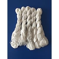 5 skeins Natural White 100% Mulberry Silk Embroidery Floss Thread 440m per Skein undyed