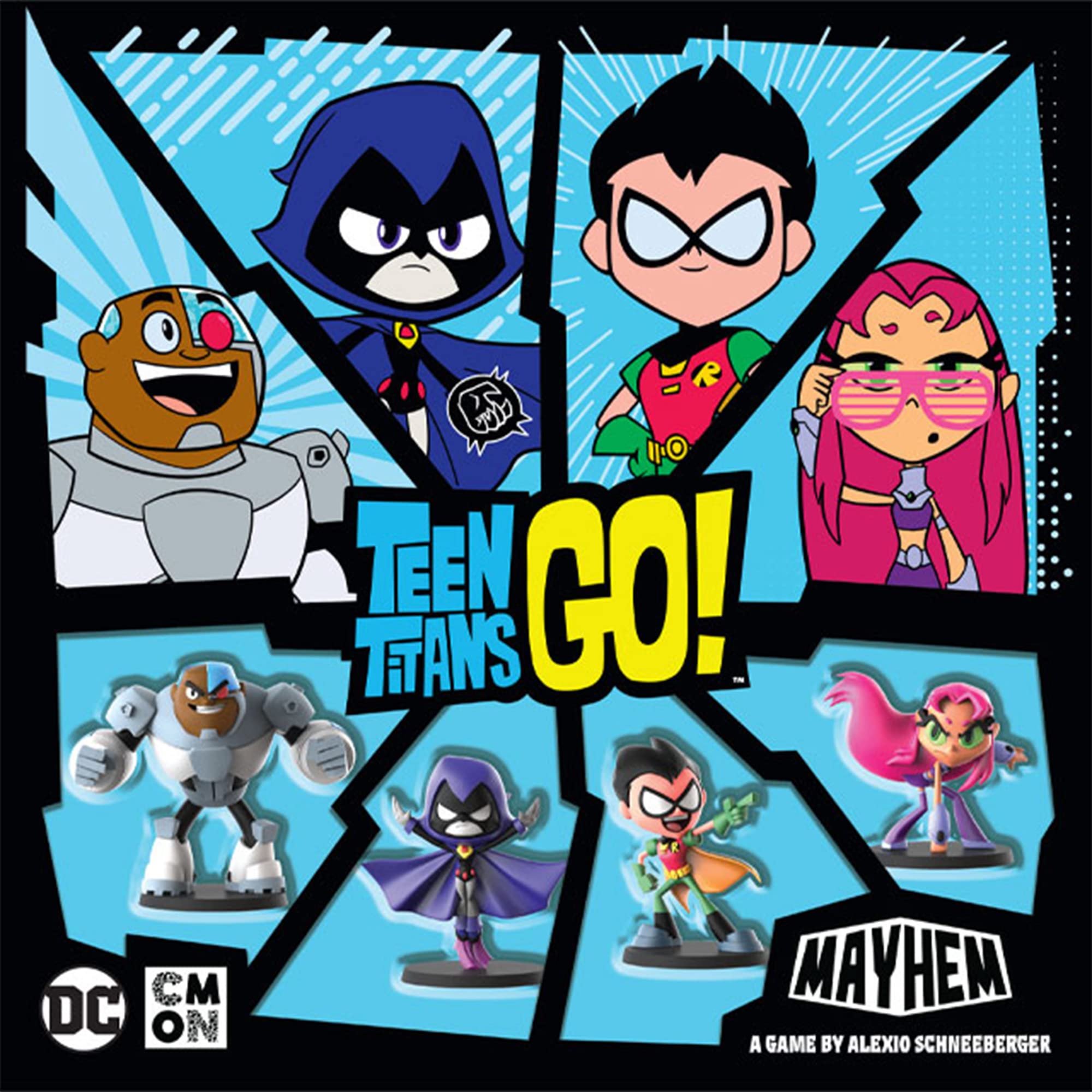 Teen Titans Go! Mayhem Board Game | Strategy Game Based on The Hit TV Series | Team-Based Combat Game for Adults and Kids | Ages 10+ | 2-4 Players | Average Playtime 30 Minutes | Made by CMON