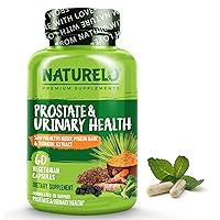 NATURELO Prostate & Urinary Health, Comprehensive Formula with Saw Palmetto, Pygeum, Tumeric, Plant Sterols, Broccoli and Lycopene, 60 Vegetarian Capsules