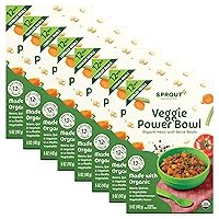 Sprout Organic Baby Food, Toddler Meals, Mediterranean Veggie Power Bowl with Beans & Quinoa, 5 Oz Bowl (8 Count)