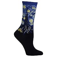 Hot Sox Women's Fun Famous Paintings Crew Socks-1 Pair Pack-Cool & Artistic Gifts