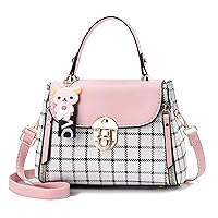 Xiaoyu Small Purses and Handbags for Women Fashion Crossbody Bag Lightweight Shoulder Bag Plaid Pattern Satchel Purse