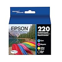 EPSON 220 DURABrite Ultra Ink Standard Capacity Black & Color Cartridge Combo Pack (T220120-BCS) Works with WorkForce WF-2630, WF-2650, WF-2660, WF-2750, WF-2760, Expression XP-320, XP-420, XP-424
