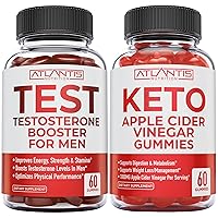 Atlantis Nutrition Testosterone Booster 60 Gummies + Keto Apple Cider Vinegar 60 Gummies