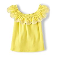 Gymboree Girls' and Toddler Ruffle Front Short Sleeve Top