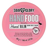 Soap & Glory Original Pink Hand Food Intensive Hand Balm - Avocado + Marula Oil Hydrating Cuticle & Hand Moisturizer - Rose & Bergamot Scented Hand Cream for Dry Hands (80g)
