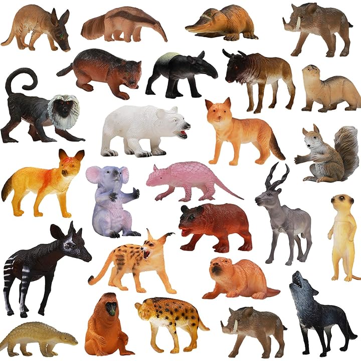 Mua ValeforToy Animals Figure, 25 Piece Realistic Animals Toys Set(4 inch),  Jungle Wild Vinyl Plastic Animal Learning Toys for Boys Girls Kids Toddlers  Forest Animals Toys Party Favors Playset trên Amazon Mỹ