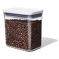 Good Grips POP Container – Airtight 1.7 Qt for Coffee and More Food Storage, Rectangle, Clear