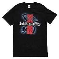 NaniWear Yuyu Hakusho Anime Geek T-Shirt Black Dragon Wave