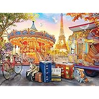 Buffalo Games - Carrousel de Paris - 1000 Piece Jigsaw Puzzle for Adults Challenging Puzzle Perfect for Game Nights - 1000 Piece Finished Size is 26.75 x 19.75
