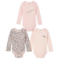 Calvin Klein womens 3 Pieces Pack BodysuitBaby and Toddler Layette Set