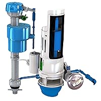HYR460 Hydroright HyrdroRight Universal Water-Saving Toilet Repair Kit with Dual Flush Valve, Push Btton Handle, White
