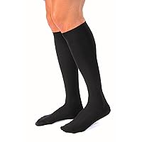 JOBST 113117 forMen Casual Compression Sock, 20-30mmHg, Knee High, Black, Medium