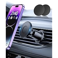 ORIbox Magnetic Phone Holder for Car [Strongest Magnet Power] Magnetic Phone Mount 360° Adjustable Air Vent MagSafe Car Mount Fit for iPhone 14 13 12 Pro Max Plus Mini MagSafe Case All Phones, Black