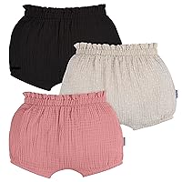 Gerber Baby Girls' 3-Pack Bubble Shorts, Pink