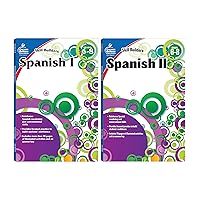 Carson Dellosa Skill Builders Grades 6-8 Spanish Workbook Set, Spanish Vocabulary Builder for Kids Ages 11-14, 6th– 8th Grade Spanish Books, Learn Spanish Parts of Speech, Common Phrases, and More