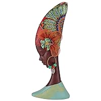 Design Toscano African Gele Headdresses Maiden Sculpture: Turban, Full Color