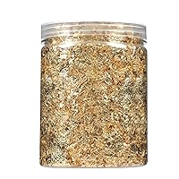 Gold Leaf Flakes for Resin Art Gilding Nail Painting Slime DIYS Craft Jewelry Making Supplies ect (Gold)