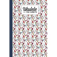 Ukulele Tab Sheets: Premium hearts Cover | Ukulele Chord Diagrams / Blank Ukulele Tablature Notebook | 120 Pages | Size 6