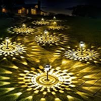 10 Pack Ultra Bright Solar Lights Outdoor Waterproof, from Dusk to Dawn Up to 12H Solar Lights for Outside, Auto On/Off Solar Powered Garden Pathway Lights, Landscape Lighting (Warm White, 10 Pack)