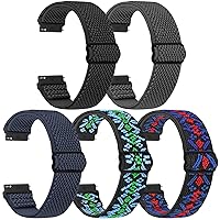 Elastic Watch Bands 16mm 18mm Quick Release Replacement Wristband, Adjustable Stretchy Nylon Watch Strap Sports Band for Men Women, 5 Packs