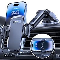 Car Phone Holder, Universal Hands-Free Phone Holders for Your Car, 3-in-1 Phone Mount for Car Dashboard Windshield Air Vent Compatible with iPhone Samsung Google and All 4