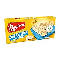 Bauducco Vanilla Wafer Cookies - Sugar Free Delicious & Crispy Wafers- 0g of added sugar - 3 Creamy Layers - Great for Snacks & Dessert - No Artificial Flavors, 5oz (Pack of 1)