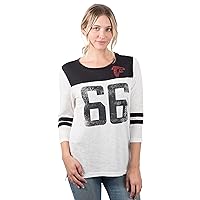 Ultra Game NFL Women's Super Soft Raglan Vintage Baseball T-Shirt