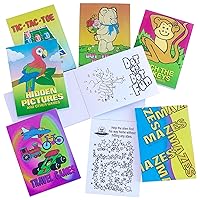 Mini Game Books for Kids - 24 Pack - Assorted Educational Brain Games Booklets - Spark Learning and Entertainment Perfect for On The Go Fun Kids 3 4 5 6 7 8