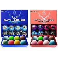 Bundle of 16 Bath Bombs for Men and Women - Organic Bath Bombs with Feminine Scents for Her - 2.5 Oz Gift Set of 16 Scented All Natural Bath Bombs with Natural Essential Oils