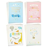 Hallmark Baby Shower Cards for New Parents (12 Cards with Envelopes) Welcome New Baby, Congratulations, Gender Reveal