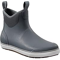 Piscifun Men’ s Deck Boots, Waterproof Fishing Rain Boots, Anti-Slip Rubber Boots with Breathable Neoprene Lining