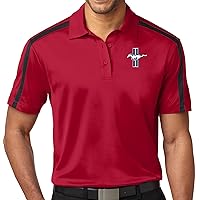 Mens Ford Mustang GT Colorblock-Stripe Polo Shirt