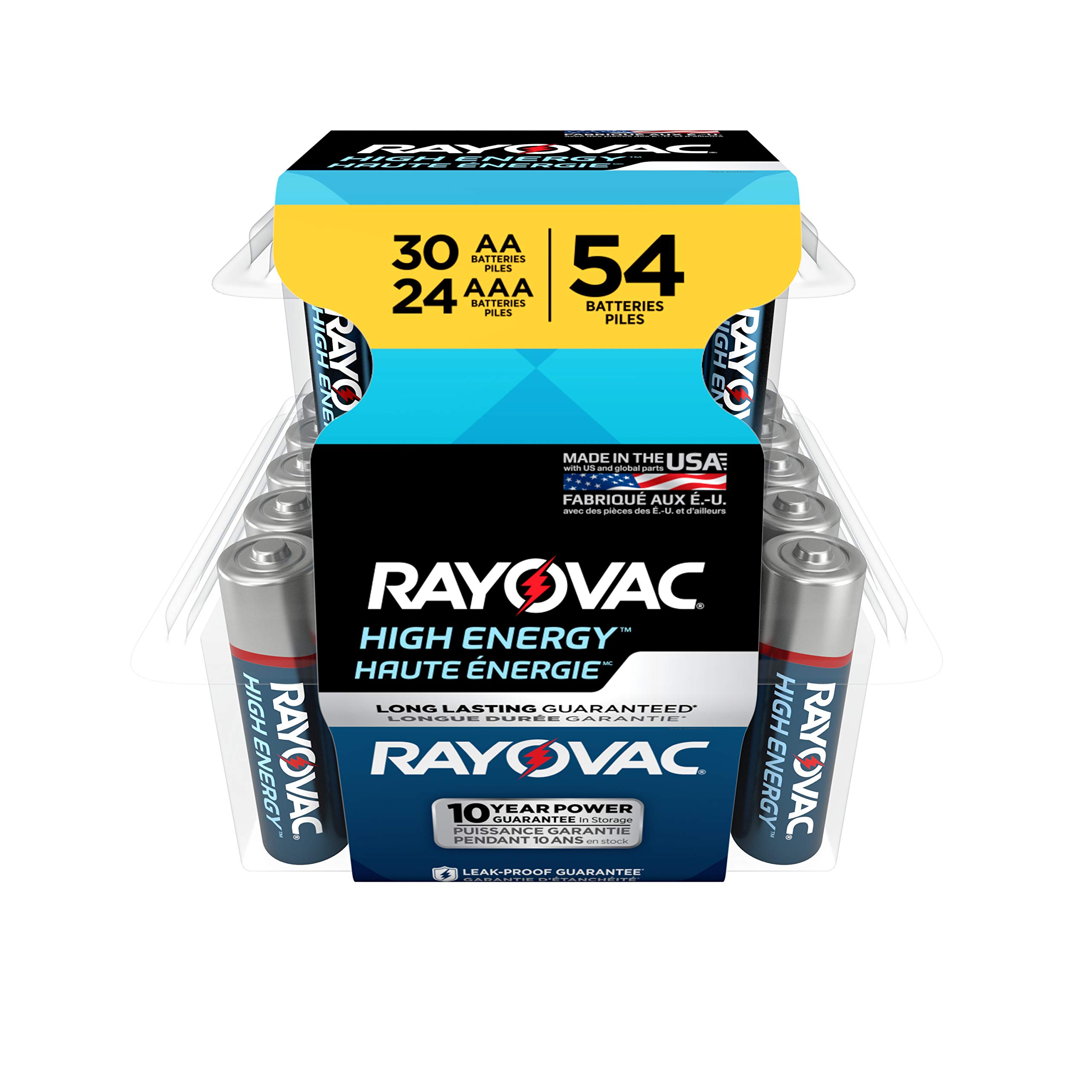 Rayovac AA Batteries and AAA Batteries, Double A Battery and Triple A Battery Combo Pack, 54 Count (Pack of 3)