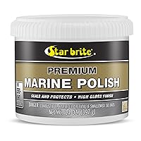 STAR BRITE Premium Marine Polish - Maximum UV Protection & High Gloss Finish - UV Inhibitors Stop Fading, Chalking & Oxidation While Repelling Water, Stains & Marine Deposits